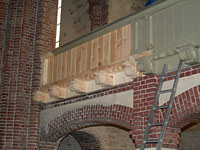 St. Jakobikirche zu Luckenwalde, Empore SW nach Wiederherstellung